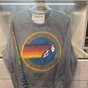 Aviator Nation Gray Rainbow Graphic Crewneck Sweater